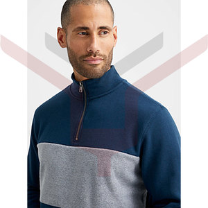 Sudadera con capucha para hombre, de manga larga y media cremallera, cuello frontal, multicolor, nueva moda de invierno - Product Image 2