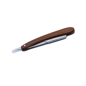 Maquinilla de afeitar de acero inoxidable desechable con una sola hoja, maquinilla de afeitar recta con mango de madera para vello, cara y cuerpo - Product Image 4