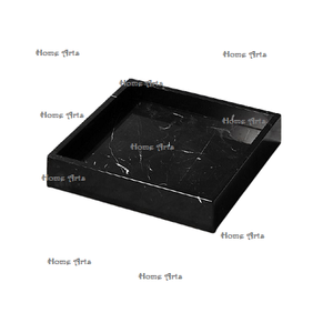 Bandeja de Servicio de Alimentos de Mármol de Primera Calidad con Asas de Metal, Tamaño Personalizado, Vajilla, Bandeja de Servicio de Alimentos en India - Product Image 4