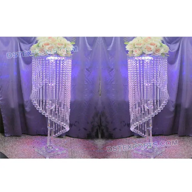 Pilares de cristal para casamento, pilares de cristal para casamento, decoração de baile, palco, casamento