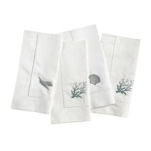 Servilletas de algodón con bordado personalizado para eventos, servilletas de alta calidad para mesa, Hotel y hogar, venta al por mayor, con diseños de mariscos - Product Image 1