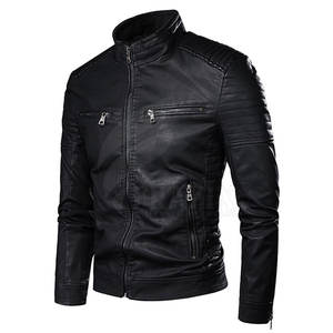 Chaquetas de cuero delgadas para hombre más vendidas para el invierno Diseño personalizado con cuello alto Producto caliente de Frazix Intl - Product Image 1