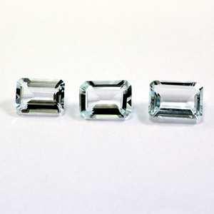 Haute qualité 10X14mm bleu aigue-marine boucle coussin coupe boucle propre pierre précieuse en vrac naturel vert IGI certifié - Product Image 1