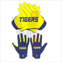 Gants de football américain personnalisés 2023, design de logo personnalisé, tissu PU Spandex, performance optimale, sublimation adhésive