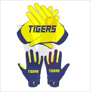 2023 gants de récepteur de Football américain personnalisés tissu PU Spandex Performance optimale gants de sport collants Sublimation personnalisée - Product Image 4