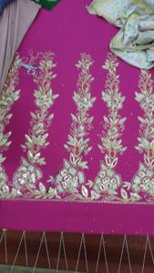 Stylish Heavy Asymmetrical Party Wear Dress Designer Handcrafted Gown for Weddings & Special Events - Product Image 4