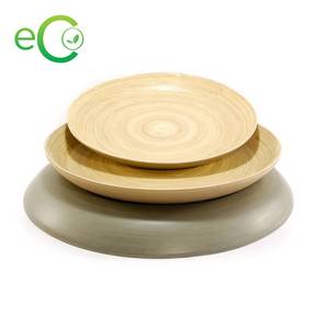 8 assiettes en bambou 100% naturelles faites à la main, plateau, LOGO personnalisé - Product Image 4