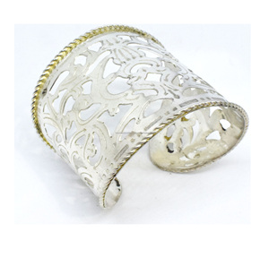 Nouvelle collection Hiver 2024 : Bijoux en laiton de style français pour femme, manchette ethnique en laiton imprimé, bracelet manchette en laiton - Product Image 2