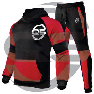 Conjunto de chándal de Jogger ajustado de camuflaje para hombre al por mayor con logotipo personalizado - Product Image 2