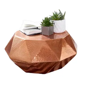 Unique Design Copper Polished Center Table Customized Shape And Size Coffee Tea Table At Cheap Price