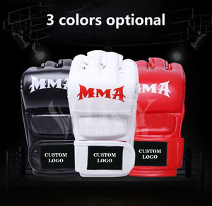 MMA-guantes de piel sintética de alta calidad con Logo personalizado, guantes de colores, MMA - Product Image 6