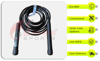 Cuerda de Saltar de Velocidad Sahni Sports SKRP-02, Duradera, Tamaño Personalizado, con Mango de Plástico, Color Personalizado, para Entrenamiento de Fuerza y Acondicionamiento Físico