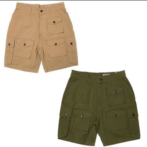 Custom Made Streetwear <b>Mens</b> Olive <b>Green</b> Cargo <b>Shorts</b> Multi Pockets - Product Image 3