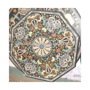 Plateau de table en marbre noir - Product Image 1