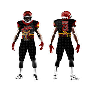 Uniformes de football américain personnalisés les plus populaires pas cher prix matériel de football américain brodé en sergé vêtements de football américain 2025 - Product Image 4