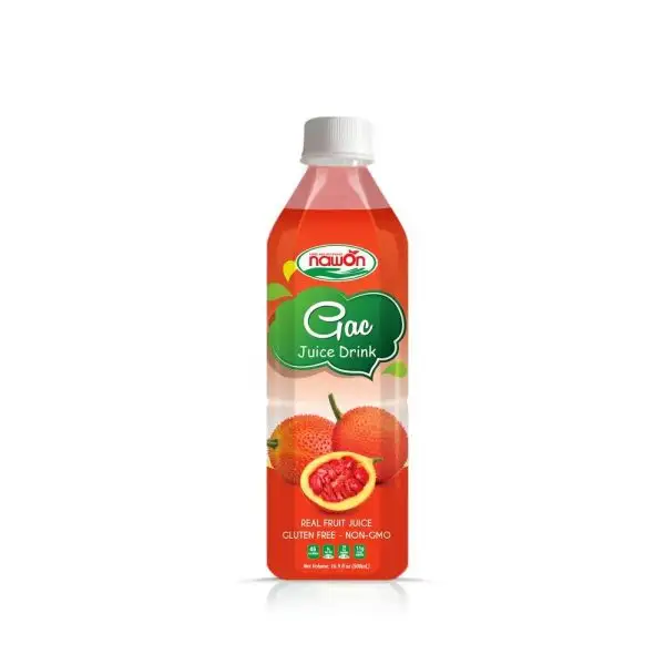 Wholesale 500ml Real Fruit Juice Gac Vietnamese Juice in PET Bottle OEM ISO HACCP Beverage Manufacturer
