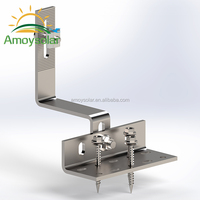 Support de montage de panneaux solaires pour toiture en tuiles Amoy, système solaire domestique