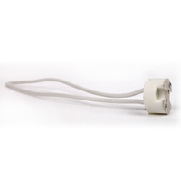 Base de lampe en céramique GU5.3 de haute qualité pour ampoule LED, tube lumineux, support de lampe, RoHS 50/60Hz, style à vis, base blanche, fils, vente en gros