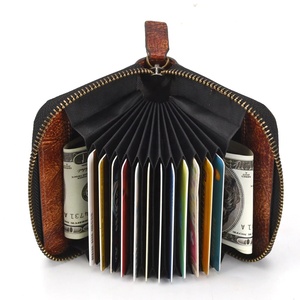 Real Leather Vintage Men's Wallets Id Credit Card Case Small Zipper Coin Purse Card Holder Wallet Short Wallet Purse MBF-0877 - Product Image 4