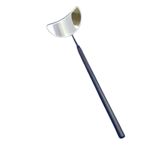 Miroir de maquillage personnalisé éclairé en forme de demi-lune avec cadre en acier inoxydable pour extensions de cils cosmétiques et cils - Product Image 1