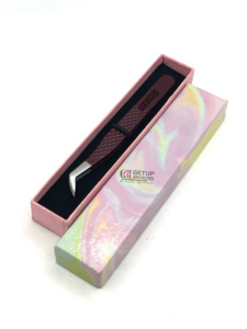 แหนบต่อขนตาสำหรับติดเพชรอุปกรณ์เสริมความงามแบบรัสเซียเคลือบผงไวน์อุปกรณ์เสริมความงามแบบมืออาชีพ - Product Image 4