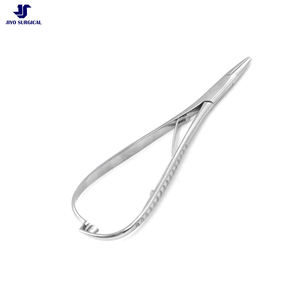 เครื่องมือผ่าตัดด้วยตนเองที่มีรูปทรงหยักทำจากสเตนเลสสตีลที่ใส่เข็ม - Product Image 1