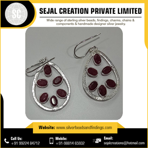 Wholesale Custom New Design 925 <b>Sterling</b> <b>Silver</b> Women Gemstone Earring - Product Image 4