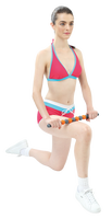 ALLWINWIN MSK12 Bâton de massage - Rouleau de massage musculaire bicolore à 7 billes pour les jambes