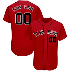 Maillot de baseball unisexe personnalisé respirant en maille polyester grande taille avec nom d'équipe brodé et logo imprimé – Vêtements de sport - Product Image 3