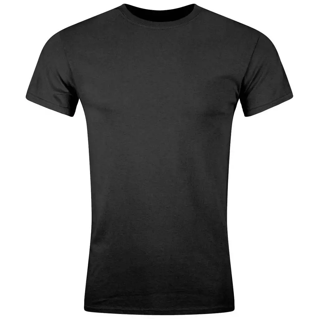 T-Shirt noir 240 Polyester lourd de haute qualité, T-Shirt fabriqué au Pakistan pour les acheteurs variables