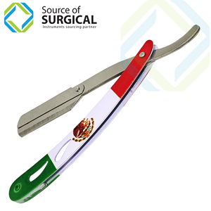 Peigne de barbier professionnel pliable jetable multicolore Source Surgical, rasoirs de sécurité réglables en acier inoxydable pour voyage - Product Image 2