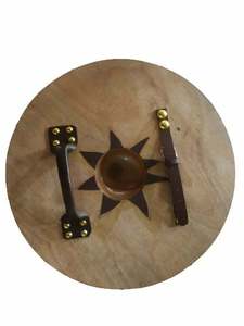 24-Inch Handmade <b>Wooden</b> Scottish Targe Shield CHMN342 Golden Stripes Polished Peach Type for Wood Crafts <b>Wooden</b> <b>Boxes</b> Wall Signs - Product Image 6