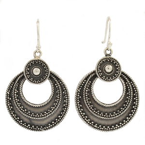 Antique <b>Silver</b> Drop and Dangle Handmade Earring for Women 925-<b>Sterling</b> Solid <b>Silver</b> Earring Plain <b>Silver</b> Ear <b>Wire</b> Earring - Product Image 1