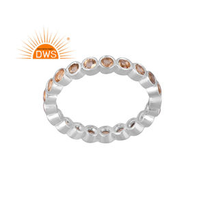 แหวนอัญมณีซิทรีนธรรมชาติแหวนเงินแท้925ดีไซน์ใหม่ - Product Image 1