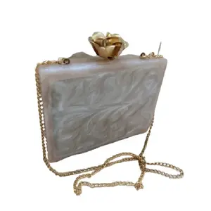 Gray Tone Resin Evening Bag Lady Clutch 2020 Hot Sale Wedding Light Handbag Handmade Fashionable Style Gulf UAE Qatar