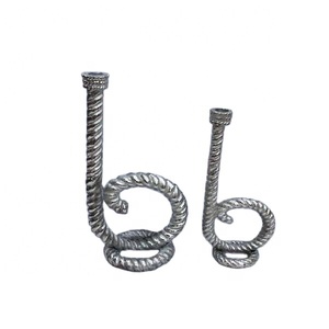 Hot Selling Cast Aluminium Candle Holder <b>Rope</b> Style for One Candle Nickel Plated Home Decoration Candle Holder Metal Crafts - Product Image 1