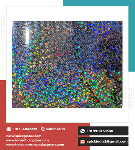 Venta al por mayor directa laminación en frío Bopp Arco Iris holográfica película de laminación con adhesivo - Product Image 5