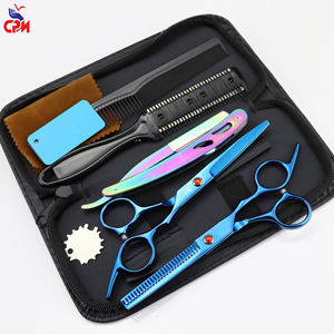 Kit de rasage professionnel avec lames tranchantes colorées de 5.5 pouces, ciseaux de barbier faciles et simples à utiliser, livraison gratuite - Product Image 4