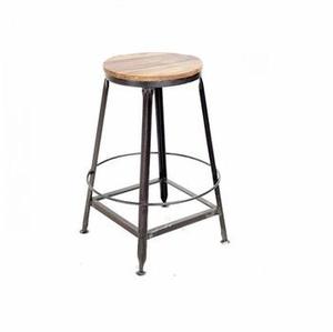 Black Iron <b>Wire</b> Stool with Wooden Top Traditional Design Living Room Decorative Coffee Stool Eco-friendly - Product Image 4