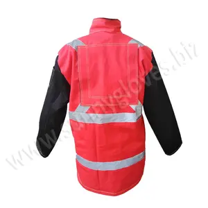 Flame Resistant Heavy Duty Leather Welding Jacket
