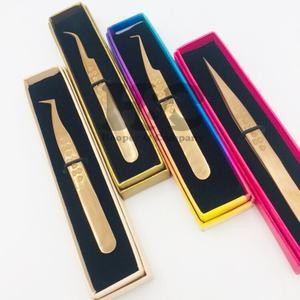 Custom Rose Gold Black Heart Eyelash Extension Tweezers Stainless Steel Tweezers Custom Eyelash Extension Tweezer Logo mink - Product Image 3