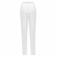 Leggings de maternité mi-taille en coton pour femmes enceintes, pantalons capri décontractés, respirants, antibactériens, pour le travail, le bureau, formels, en fibre de bambou