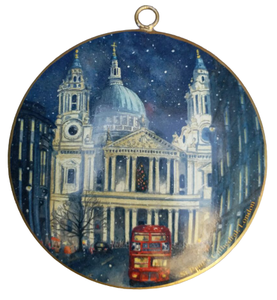 Nuevo diseño decorativo Metal Navidad redondo calcomanía árbol Topper para decoración navideña de alta calidad - Product Image 1