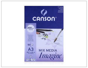Canson Imagine Mix Media 200/G 50Sheets A3 A4 A5 Màu Nước Pad Sketchbook Phác Thảo Pad Vẽ Cuốn Sách Gỗ Pulb - Product Image 4