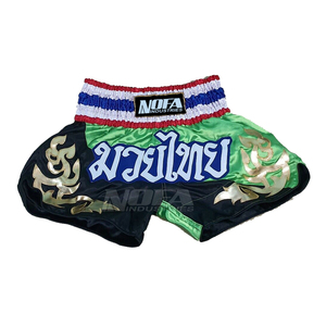 กางเกงขาสั้น M SATIN สำหรับนักมวยมวยไทย,กางเกง MMA มวยกางเกงมวยไทยสีเขียวสีเหลือง - Product Image 5