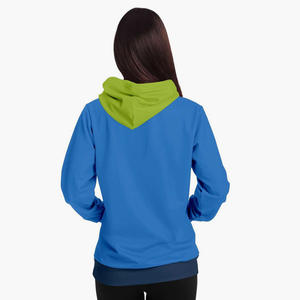 เสื้อฮู้ดแขนยาวสำหรับสุภาพสตรี,เสื้อฮู้ดแบบสองโทนสี - Product Image 2