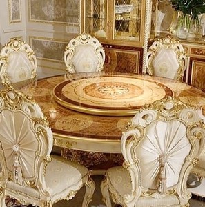 Luxury Classical <b>Dining</b> Room Furniture Set With 8 Chairs - Product Image 2