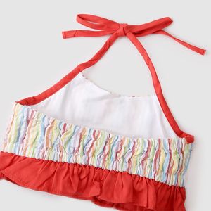 BB1536 filles décontracté créature de la mer smocké Bikini coton & Seersucker tissu mélange Style tailles 2T & 3T-vente en gros - Product Image 4