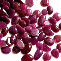 Rubis dos Facettes Plat Coupe Pierres Précieuses Cabochon Faire Bijoux Boucle D'oreille Grossiste Prix Par Carat naturel bonne qualité