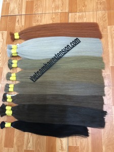 Extensions de cheveux humains vierges brésiliens Remy, bouclés à la française, blonds et bruns en vrac - Product Image 5